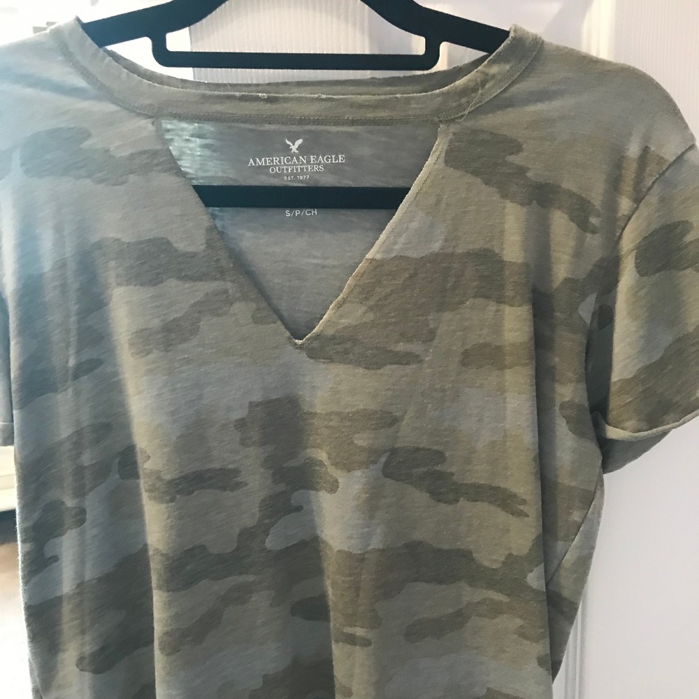 Camo Cut out Top
